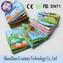 Wholesales 6 Designs Assorted Colorful Educational Cloth Baby Fabric Book